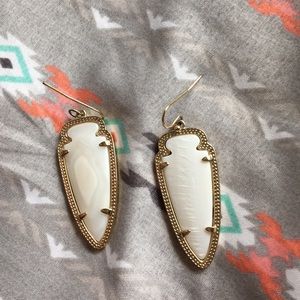 white earrings